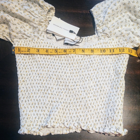 NWT Faithfull The Brand Cropped Smocked Top Sz S - Picture 12 of 13